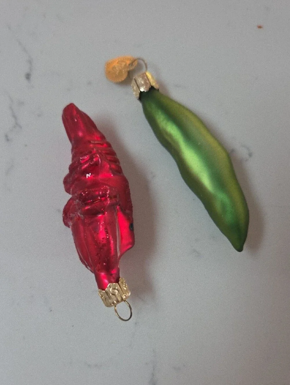 Vintage Glass Bird and Holiday Ornament Set - German Blown Glass